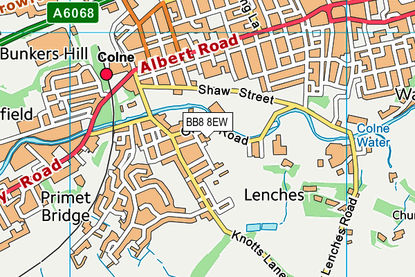 BB8 8EW map - OS VectorMap District (Ordnance Survey)