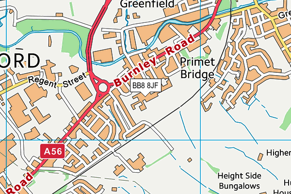 BB8 8JF map - OS VectorMap District (Ordnance Survey) BB8 8JF map - OS VectorMap District (Ordnance Survey)