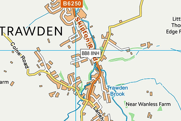 BB8 8NH map - OS VectorMap District (Ordnance Survey)
