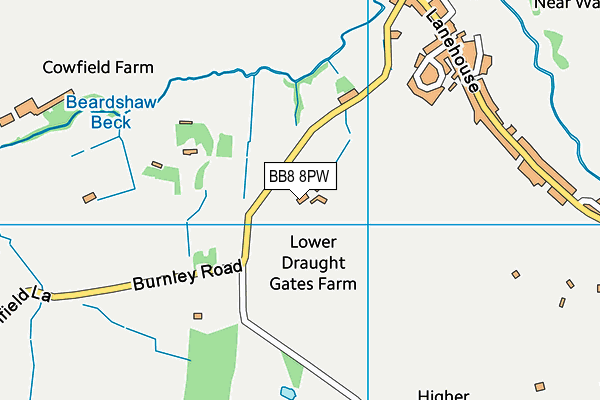 BB8 8PW map - OS VectorMap District (Ordnance Survey) BB8 8PW map - OS VectorMap District (Ordnance Survey)
