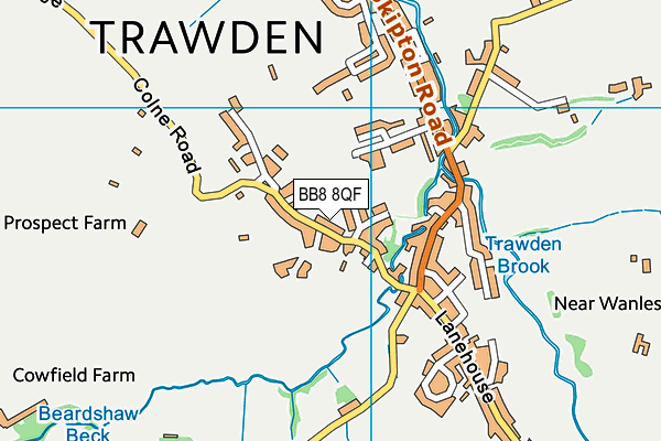 BB8 8QF map - OS VectorMap District (Ordnance Survey)