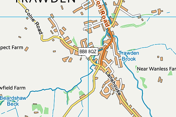 BB8 8QZ map - OS VectorMap District (Ordnance Survey) BB8 8QZ map - OS VectorMap District (Ordnance Survey)