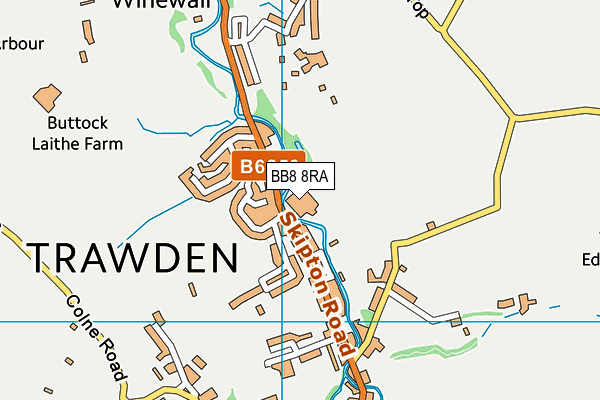 BB8 8RA map - OS VectorMap District (Ordnance Survey) BB8 8RA map - OS VectorMap District (Ordnance Survey)