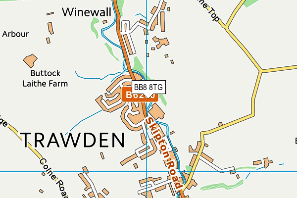 BB8 8TG map - OS VectorMap District (Ordnance Survey)
