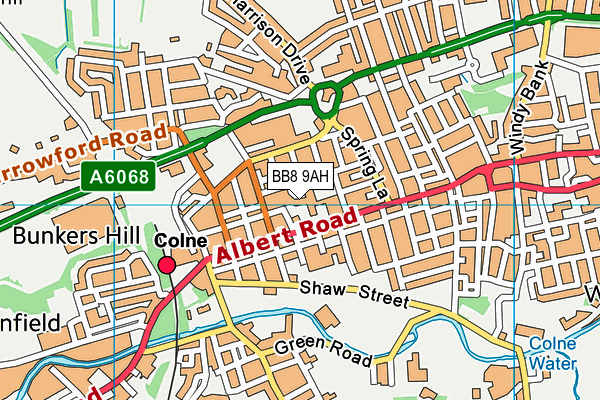 BB8 9AH map - OS VectorMap District (Ordnance Survey) BB8 9AH map - OS VectorMap District (Ordnance Survey)