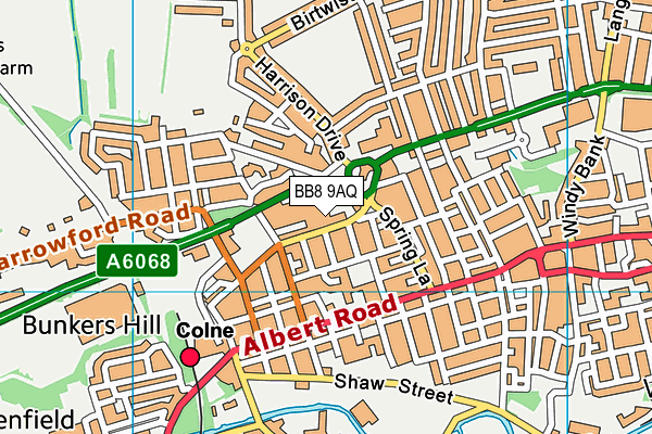 BB8 9AQ map - OS VectorMap District (Ordnance Survey) BB8 9AQ map - OS VectorMap District (Ordnance Survey)