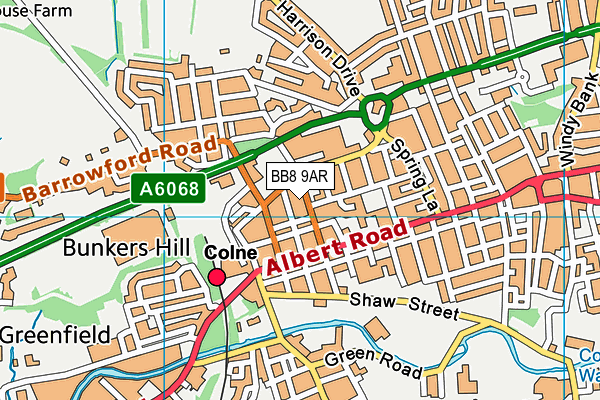 BB8 9AR map - OS VectorMap District (Ordnance Survey) BB8 9AR map - OS VectorMap District (Ordnance Survey)