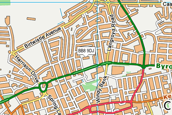 BB8 9DJ map - OS VectorMap District (Ordnance Survey) BB8 9DJ map - OS VectorMap District (Ordnance Survey)