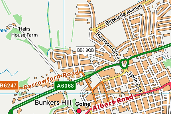 BB8 9QB map - OS VectorMap District (Ordnance Survey) BB8 9QB map - OS VectorMap District (Ordnance Survey)