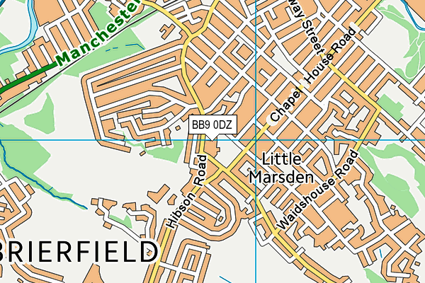 BB9 0DZ map - OS VectorMap District (Ordnance Survey) BB9 0DZ map - OS VectorMap District (Ordnance Survey)