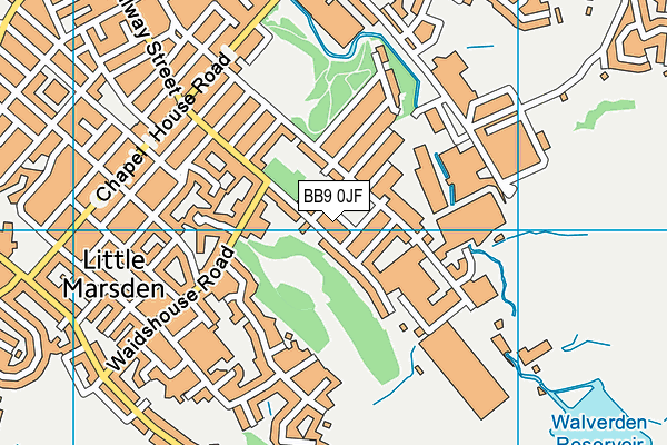 BB9 0JF map - OS VectorMap District (Ordnance Survey) BB9 0JF map - OS VectorMap District (Ordnance Survey)