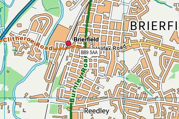 BB9 5AA map - OS VectorMap District (Ordnance Survey) BB9 5AA map - OS VectorMap District (Ordnance Survey)