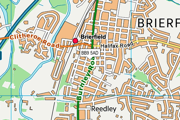 BB9 5AD map - OS VectorMap District (Ordnance Survey) BB9 5AD map - OS VectorMap District (Ordnance Survey)