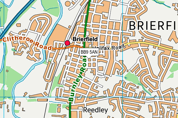 BB9 5AN map - OS VectorMap District (Ordnance Survey) BB9 5AN map - OS VectorMap District (Ordnance Survey)