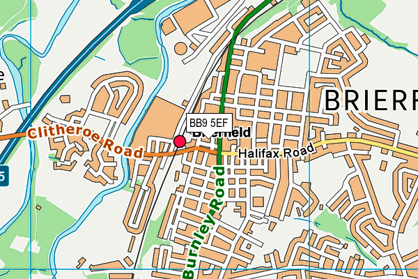 BB9 5EF map - OS VectorMap District (Ordnance Survey) BB9 5EF map - OS VectorMap District (Ordnance Survey)
