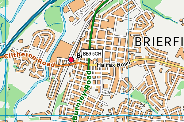 BB9 5GH map - OS VectorMap District (Ordnance Survey) BB9 5GH map - OS VectorMap District (Ordnance Survey)