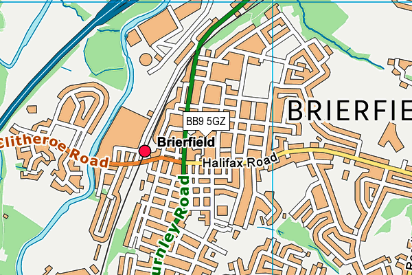 BB9 5GZ map - OS VectorMap District (Ordnance Survey) BB9 5GZ map - OS VectorMap District (Ordnance Survey)