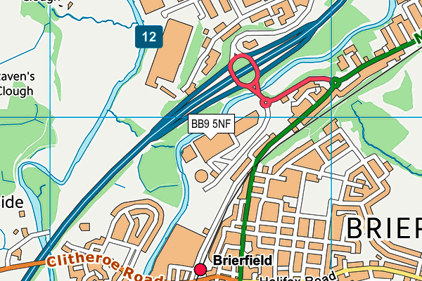 BB9 5NF map - OS VectorMap District (Ordnance Survey)
