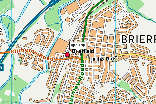 BB9 5PE map - OS VectorMap District (Ordnance Survey) BB9 5PE map - OS VectorMap District (Ordnance Survey)