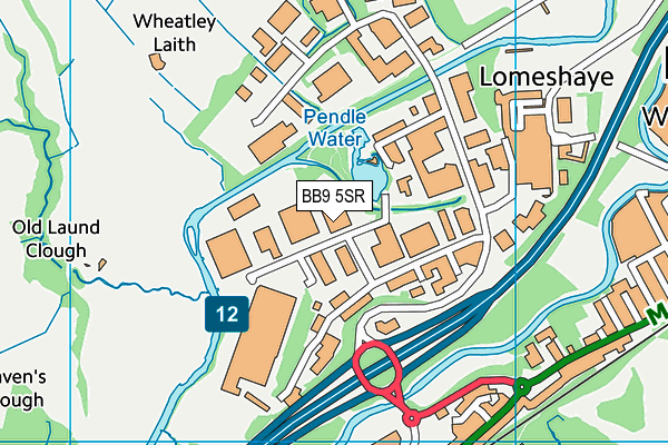 BB9 5SR map - OS VectorMap District (Ordnance Survey) BB9 5SR map - OS VectorMap District (Ordnance Survey)