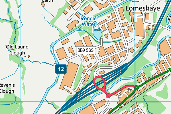 BB9 5SS map - OS VectorMap District (Ordnance Survey) BB9 5SS map - OS VectorMap District (Ordnance Survey)