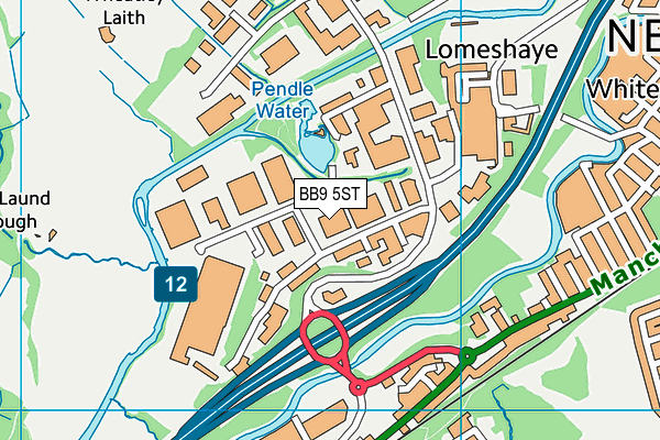 BB9 5ST map - OS VectorMap District (Ordnance Survey) BB9 5ST map - OS VectorMap District (Ordnance Survey)