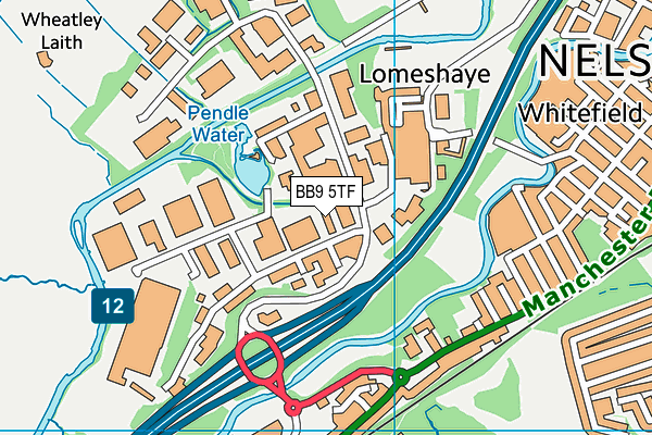 BB9 5TF map - OS VectorMap District (Ordnance Survey)