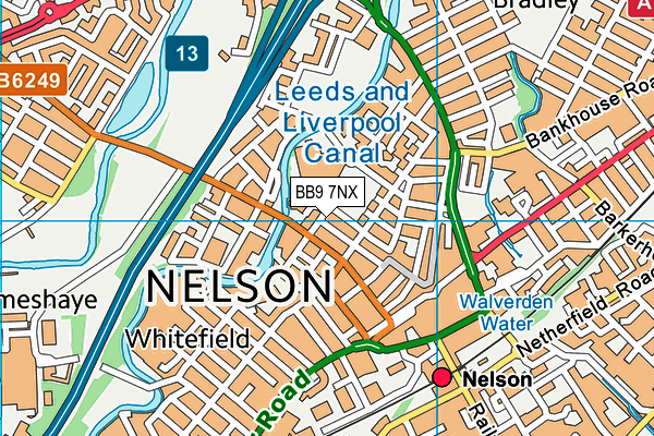 BB9 7NX map - OS VectorMap District (Ordnance Survey) BB9 7NX map - OS VectorMap District (Ordnance Survey)