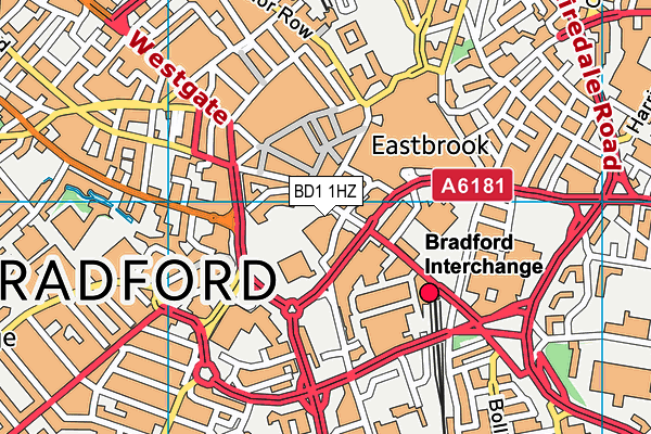 BD1 1HZ map - OS VectorMap District (Ordnance Survey) BD1 1HZ map - OS VectorMap District (Ordnance Survey)