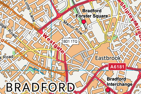 BD1 1TQ map - OS VectorMap District (Ordnance Survey) BD1 1TQ map - OS VectorMap District (Ordnance Survey)