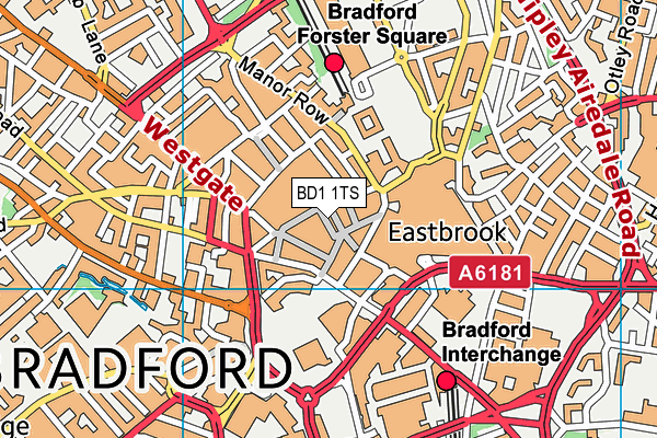 BD1 1TS map - OS VectorMap District (Ordnance Survey) BD1 1TS map - OS VectorMap District (Ordnance Survey)
