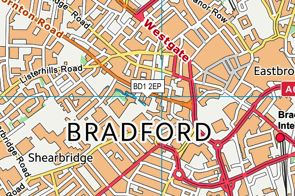 BD1 2EP map - OS VectorMap District (Ordnance Survey) BD1 2EP map - OS VectorMap District (Ordnance Survey)