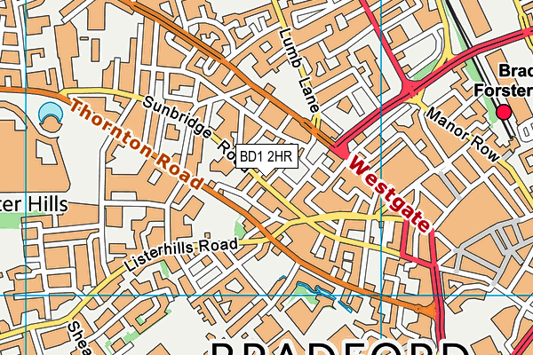 BD1 2HR map - OS VectorMap District (Ordnance Survey) BD1 2HR map - OS VectorMap District (Ordnance Survey)