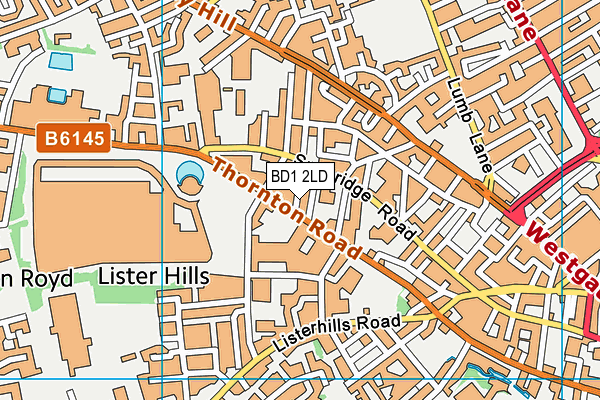 BD1 2LD map - OS VectorMap District (Ordnance Survey) BD1 2LD map - OS VectorMap District (Ordnance Survey)