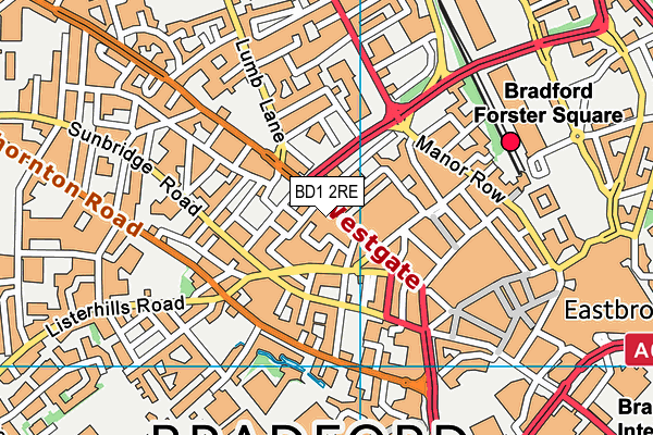 BD1 2RE map - OS VectorMap District (Ordnance Survey) BD1 2RE map - OS VectorMap District (Ordnance Survey)
