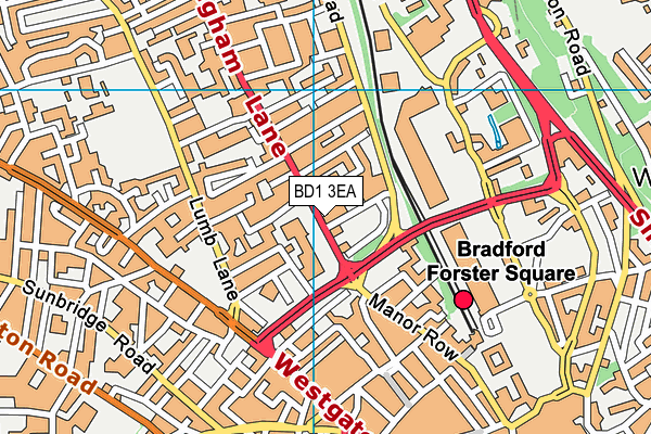 BD1 3EA map - OS VectorMap District (Ordnance Survey) BD1 3EA map - OS VectorMap District (Ordnance Survey)