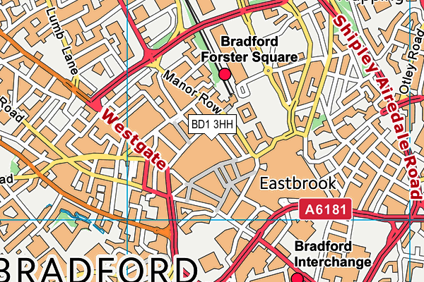 BD1 3HH map - OS VectorMap District (Ordnance Survey) BD1 3HH map - OS VectorMap District (Ordnance Survey)