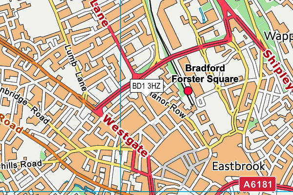 BD1 3HZ map - OS VectorMap District (Ordnance Survey) BD1 3HZ map - OS VectorMap District (Ordnance Survey)