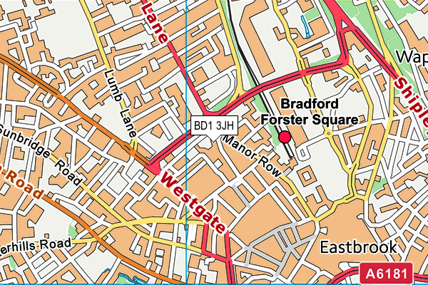 BD1 3JH map - OS VectorMap District (Ordnance Survey)