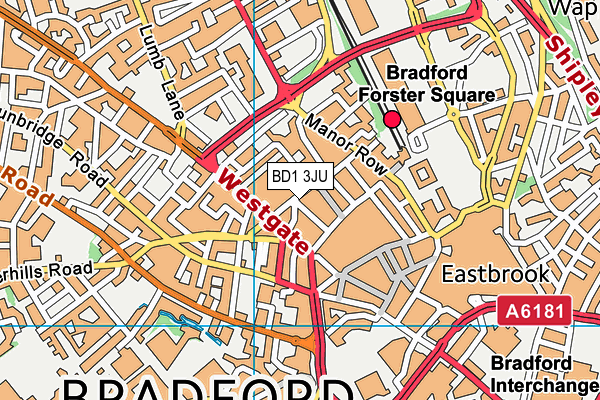 BD1 3JU map - OS VectorMap District (Ordnance Survey) BD1 3JU map - OS VectorMap District (Ordnance Survey)