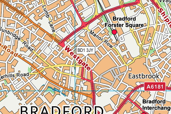 BD1 3JY map - OS VectorMap District (Ordnance Survey) BD1 3JY map - OS VectorMap District (Ordnance Survey)