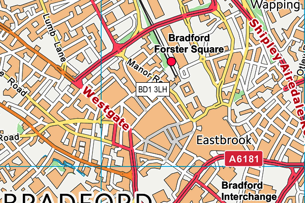 BD1 3LH map - OS VectorMap District (Ordnance Survey) BD1 3LH map - OS VectorMap District (Ordnance Survey)