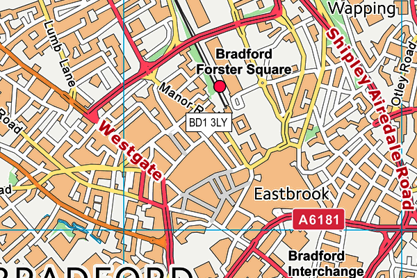 BD1 3LY map - OS VectorMap District (Ordnance Survey) BD1 3LY map - OS VectorMap District (Ordnance Survey)