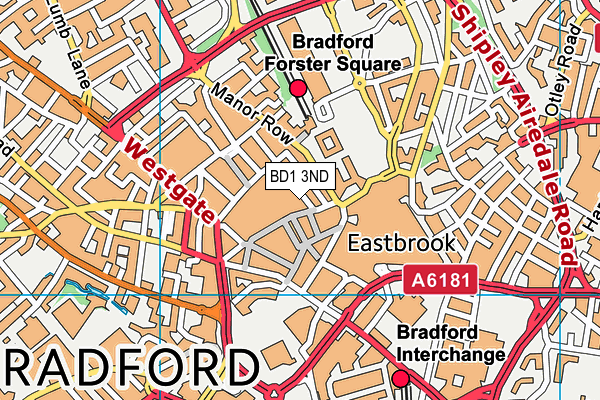 BD1 3ND map - OS VectorMap District (Ordnance Survey) BD1 3ND map - OS VectorMap District (Ordnance Survey)