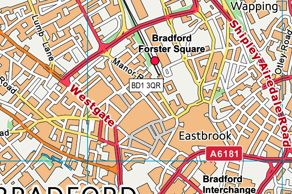 BD1 3QR map - OS VectorMap District (Ordnance Survey) BD1 3QR map - OS VectorMap District (Ordnance Survey)
