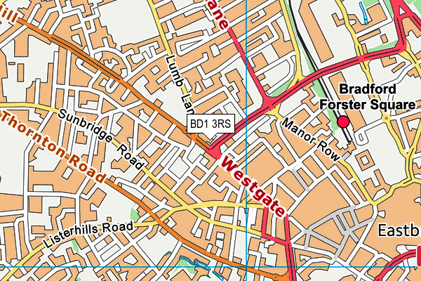 BD1 3RS map - OS VectorMap District (Ordnance Survey) BD1 3RS map - OS VectorMap District (Ordnance Survey)