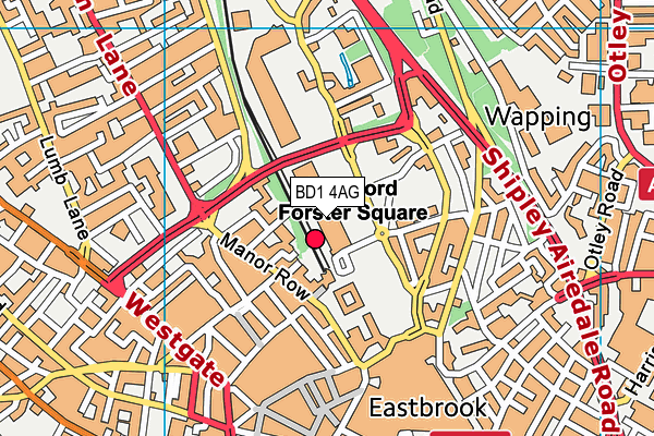 BD1 4AG map - OS VectorMap District (Ordnance Survey) BD1 4AG map - OS VectorMap District (Ordnance Survey)