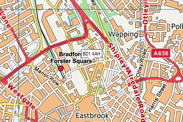BD1 4AH map - OS VectorMap District (Ordnance Survey) BD1 4AH map - OS VectorMap District (Ordnance Survey)