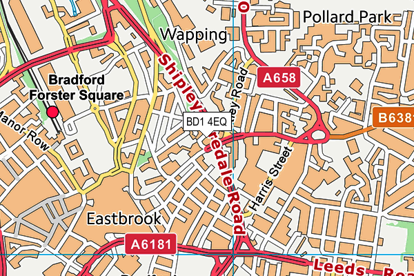 BD1 4EQ map - OS VectorMap District (Ordnance Survey) BD1 4EQ map - OS VectorMap District (Ordnance Survey)