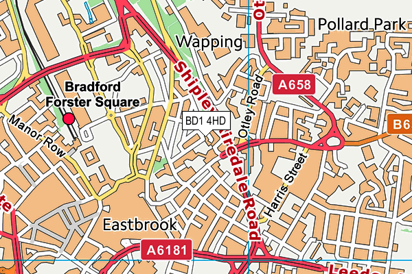 BD1 4HD map - OS VectorMap District (Ordnance Survey) BD1 4HD map - OS VectorMap District (Ordnance Survey)